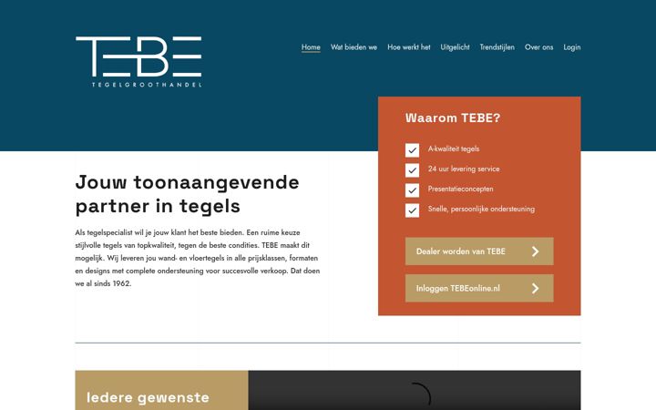 Screenshot von tebe-tegelgroothandel.nl