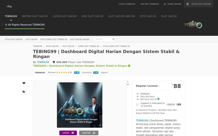 Ekrano kopija tebing99.org