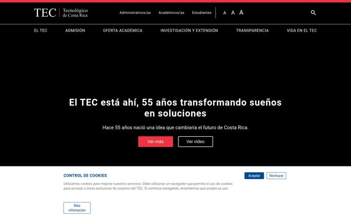 Screenshot of tec.ac.cr
