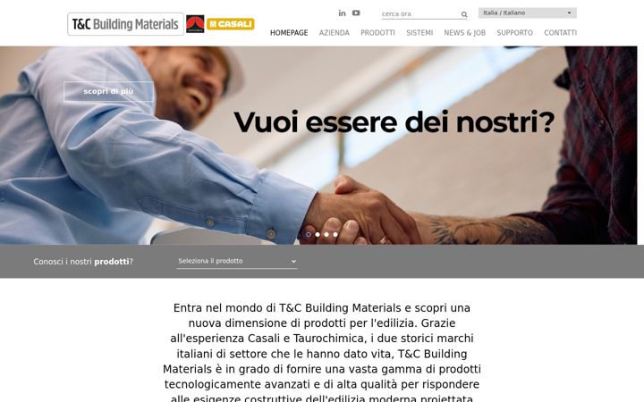 Screenshot of tecbuildingmaterials.com