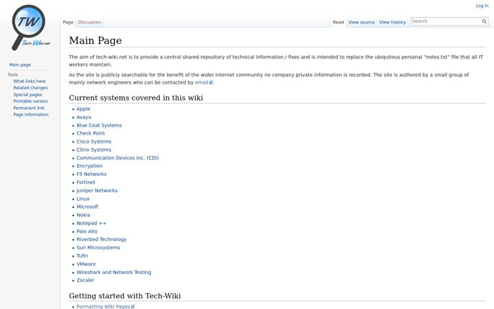 Screenshot of tech-wiki.net