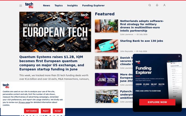Skærmbillede af tech.eu