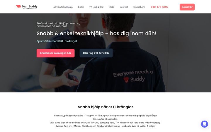 Screenshot of techbuddy.se