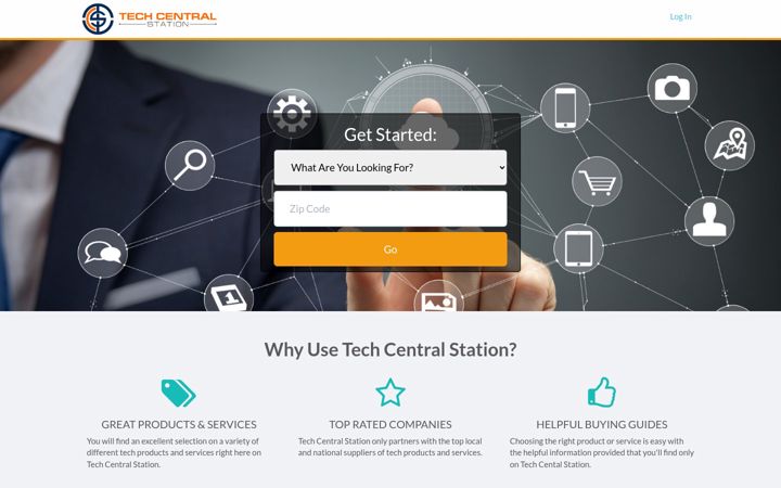 Snímek obrazovky techcentralstation.com