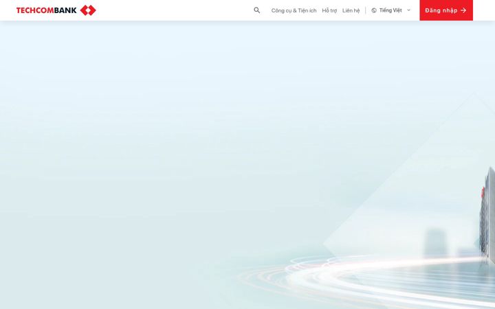 Screenshot van techcombank.com.vn