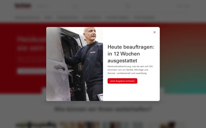 Screenshot of techem.de