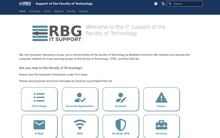 Screenshot of techfak.net