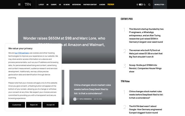 Screenshot of techfundingnews.com