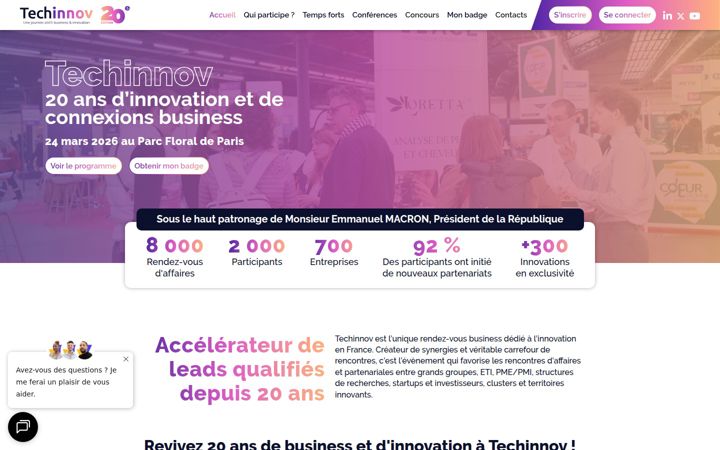Screenshot of techinnov.events