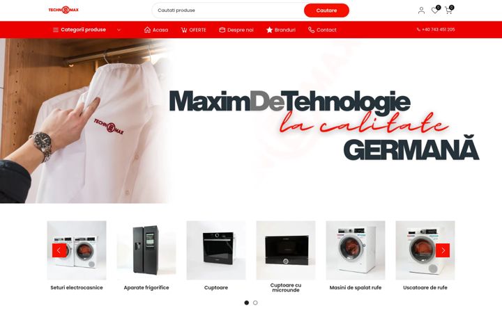 Screenshot ta' techmax.ro