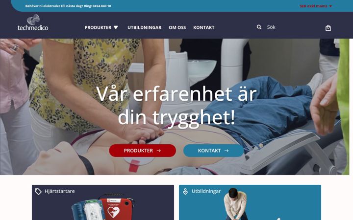 Screenshot of techmedico.se