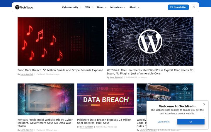 Screenshot of technadu.com