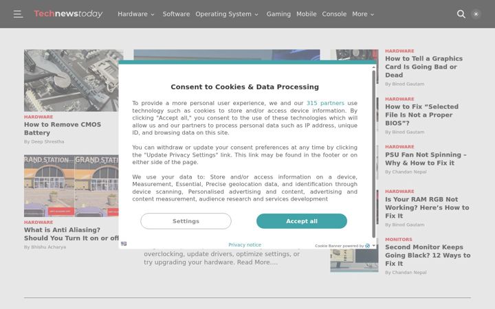 Screenshot of technewstoday.com