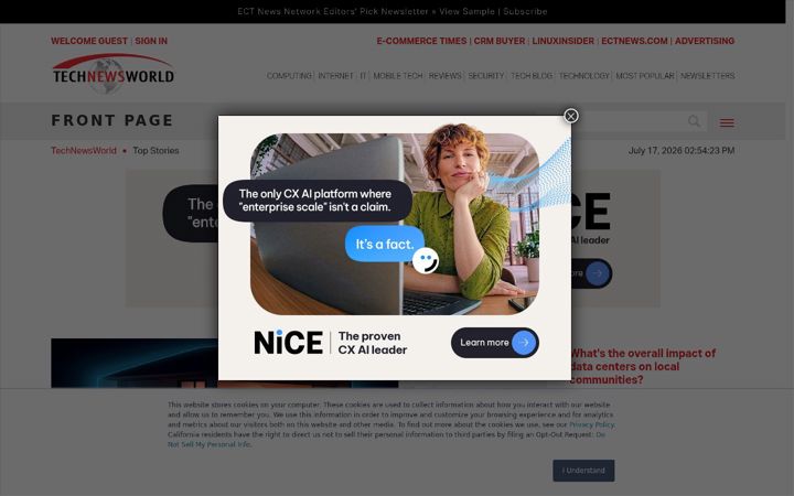 Screenshot van technewsworld.com