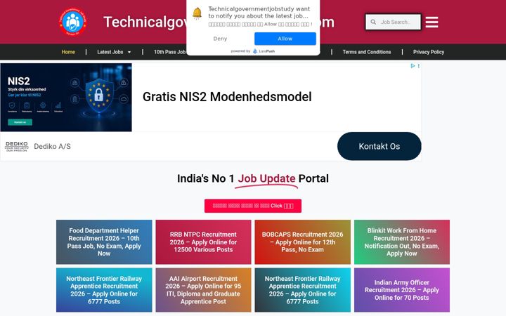 Screenshot of technicalgovernmentjobstudy.com