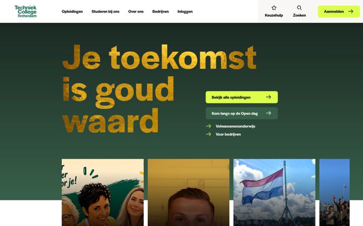 Screenshot von techniekcollegerotterdam.nl