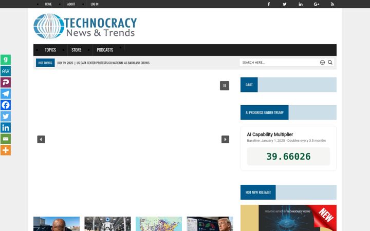 Screenshot of technocracy.news