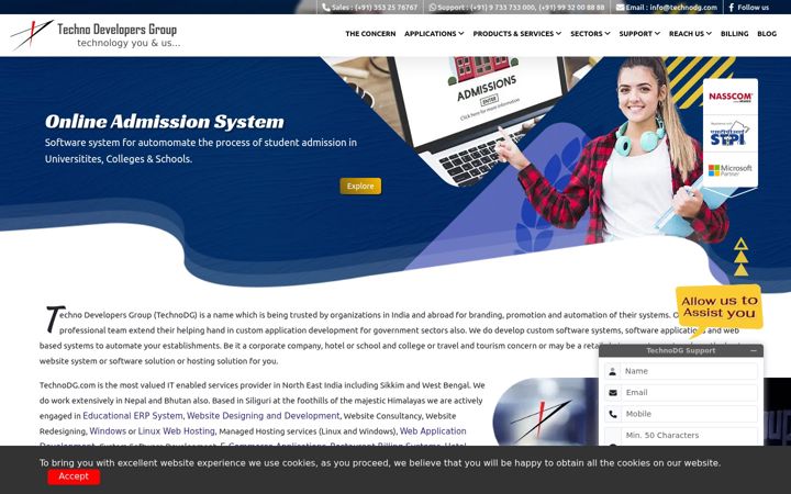 Screenshot von technodg.com