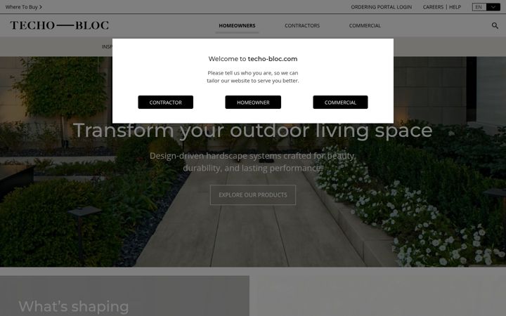 Ekraanipilt saidist techo-bloc.com