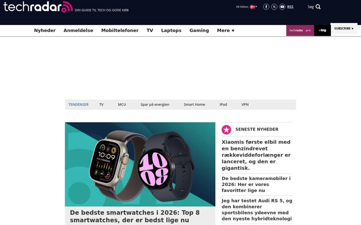 Screenshot ta' techradar.com
