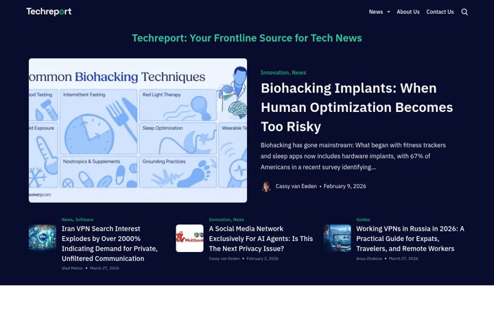 Skjermbilde av techreport.com