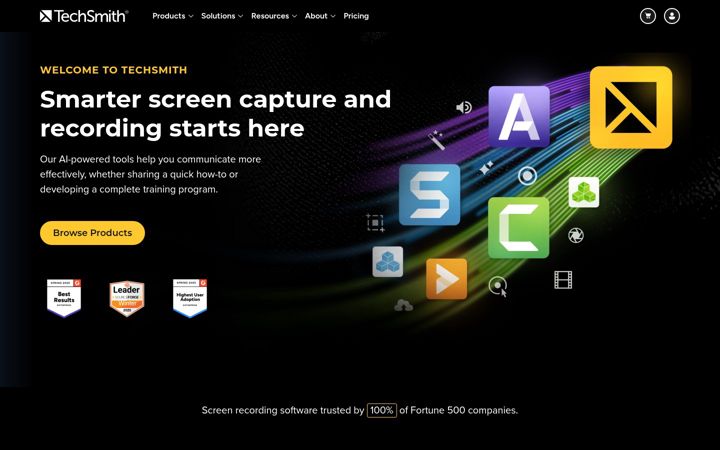 Snímek obrazovky techsmith.com