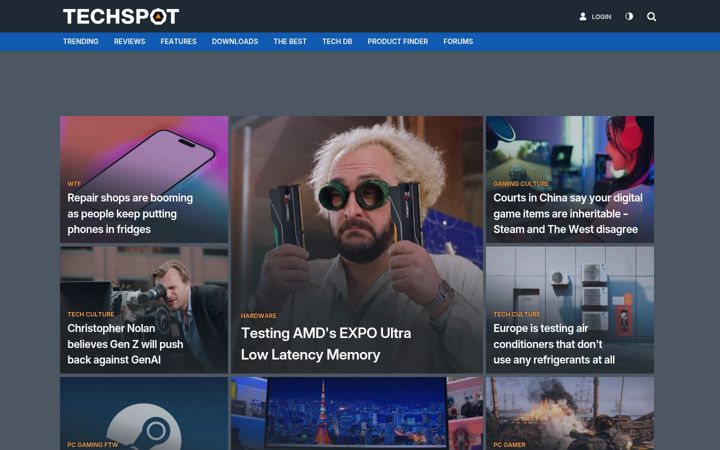Snímek obrazovky techspot.com