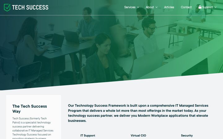Screenshot of techsuccess.com.au