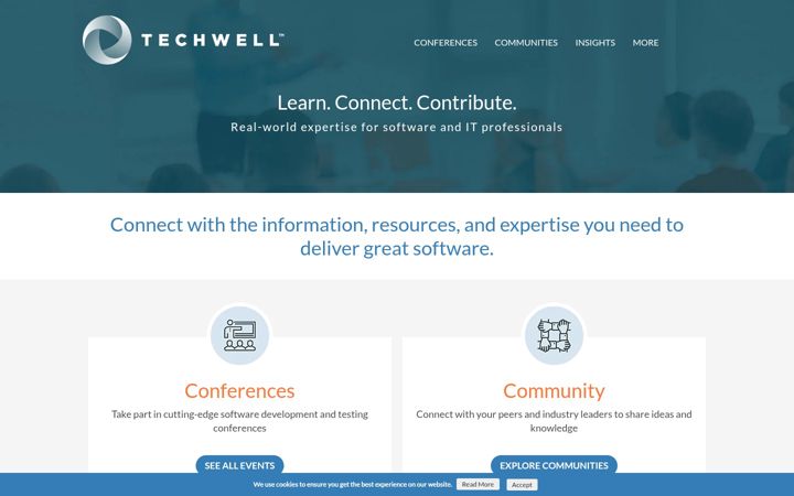 Screenshot of techwell.com