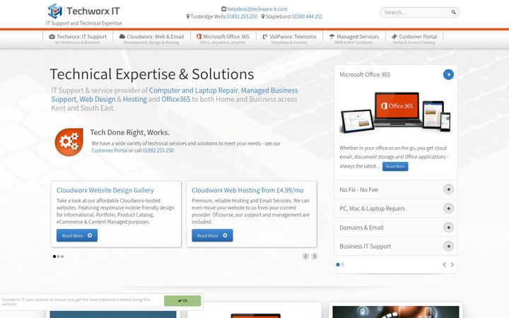 Screenshot of techworx-it.com