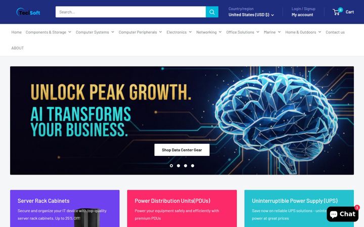 Screenshot of tecisoft.com