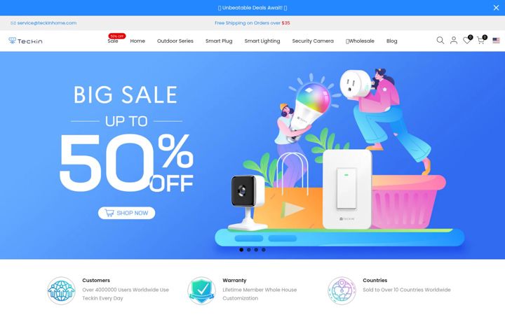 Screenshot of teckinhome.com