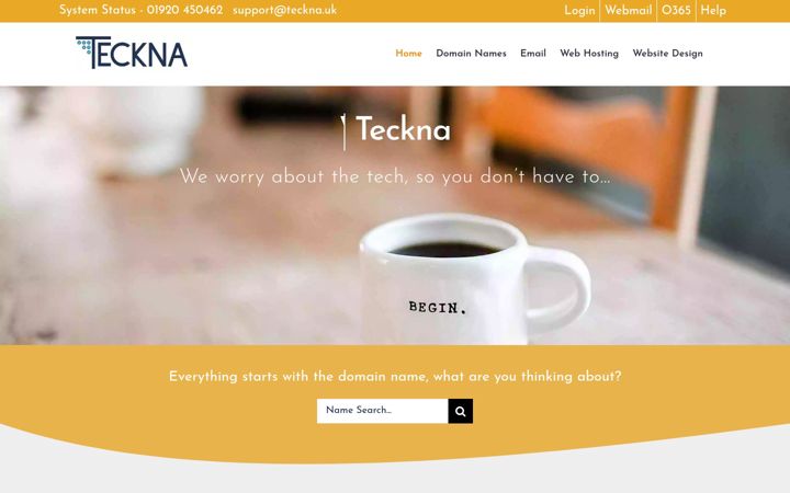 Screenshot of tecknaonline.uk