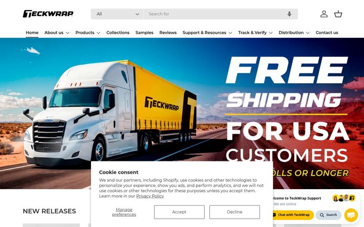 Screenshot of teckwrap.com