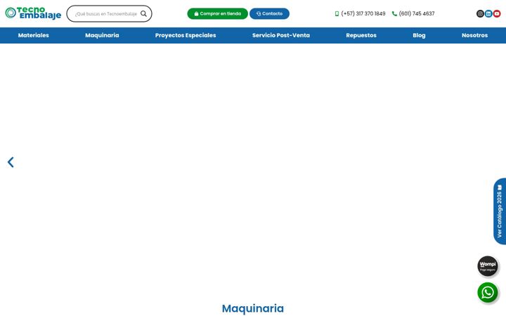 Screenshot ta' tecnoembalaje.com