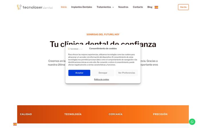 Captura de pantalla de tecnolaserdental.com