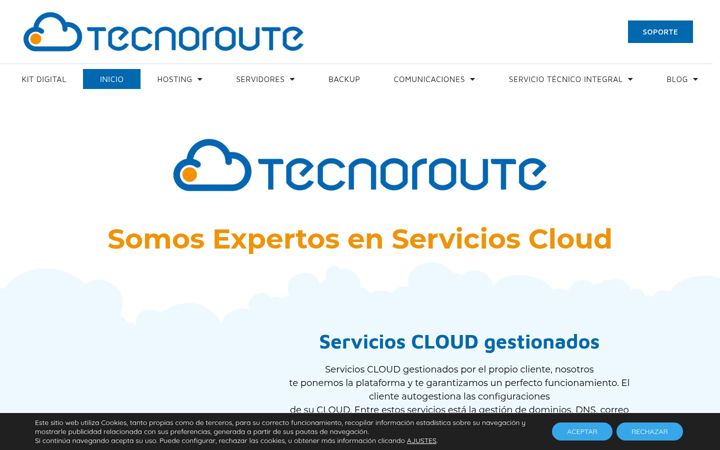 Screenshot of tecnoroute.com