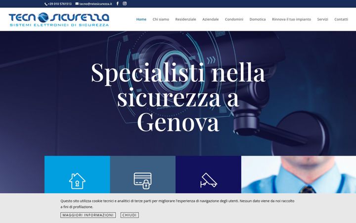 Екранна снимка на tecnosicurezzagenova.it