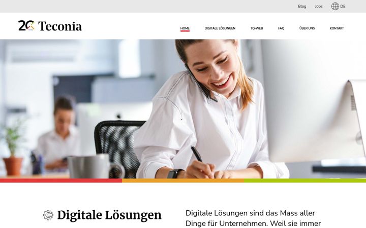 Skjermbilde av teconia.com