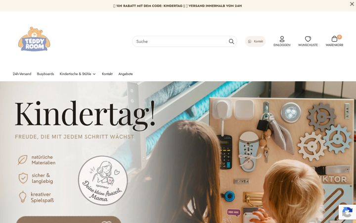 Ekrano kopija teddyroom.eu