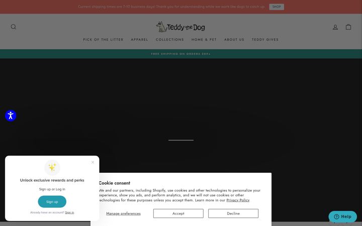 Screenshot of teddythedog.com