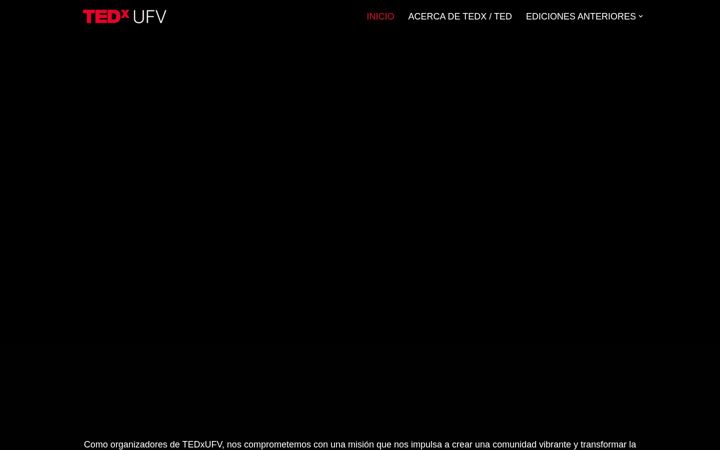 Screenshot of tedxufv.com