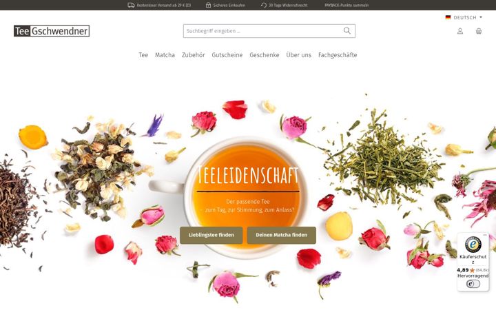 Captură de ecran a teegschwendner.de