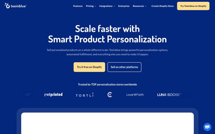 Screenshot of teeinblue.com