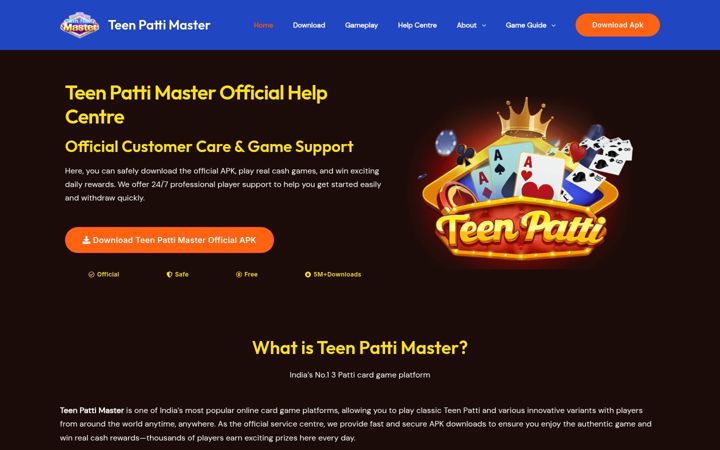 Screenshot of teenpattimaster.help