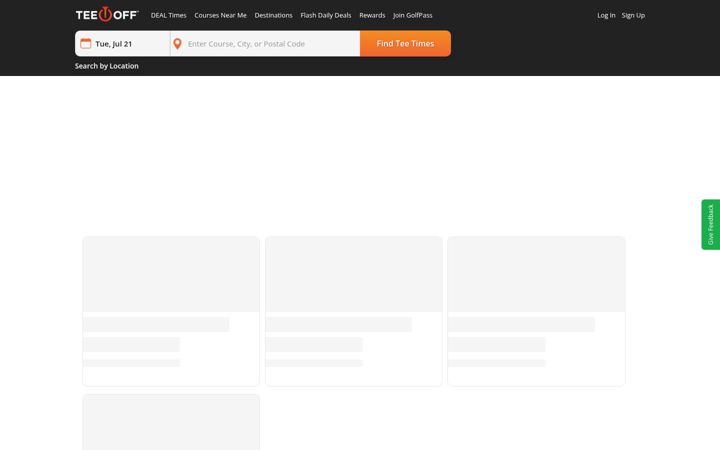 Screenshot of teeoff.com
