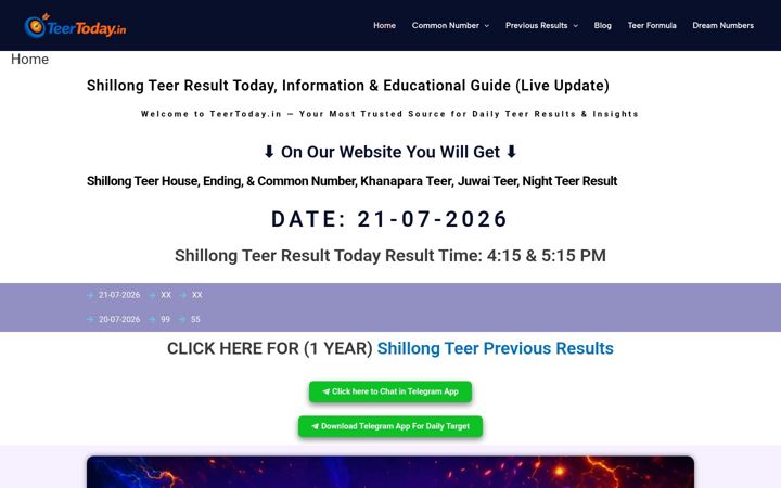 Screenshot of teertoday.in