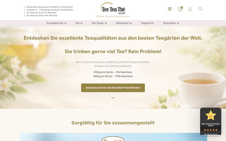 Screenshot ta' teeteathe.de