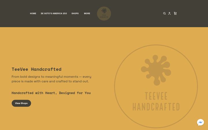 Skærmbillede af teeveehandcrafted.com