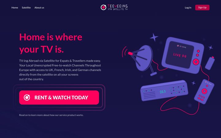 Screenshot of teeveeing.com